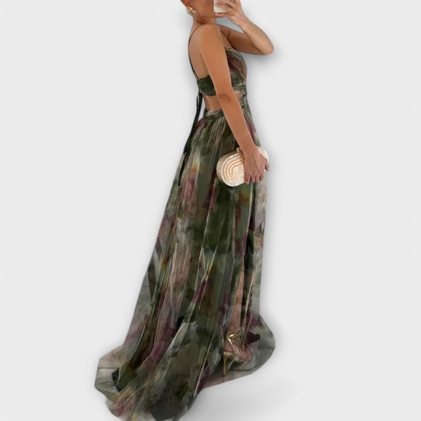Annai | Mesh Maxikleed - Elegant en Figuuraccentuerend