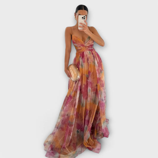 Annai | Mesh Maxikleed - Elegant en Figuuraccentuerend